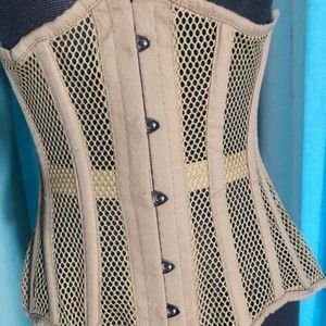 Orchard Corset CS-426 Longline Tabs Beige Mesh 22